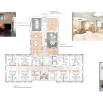 orangenes Farb- und Materialkonzept für die Klinik