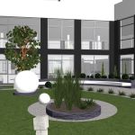 Gartengestaltung für das Firmengebäude