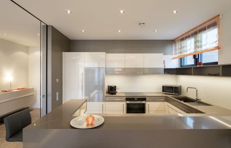 Küchenplanung, Küchendesign und Innenarchitektur Küche Penthousewohnung