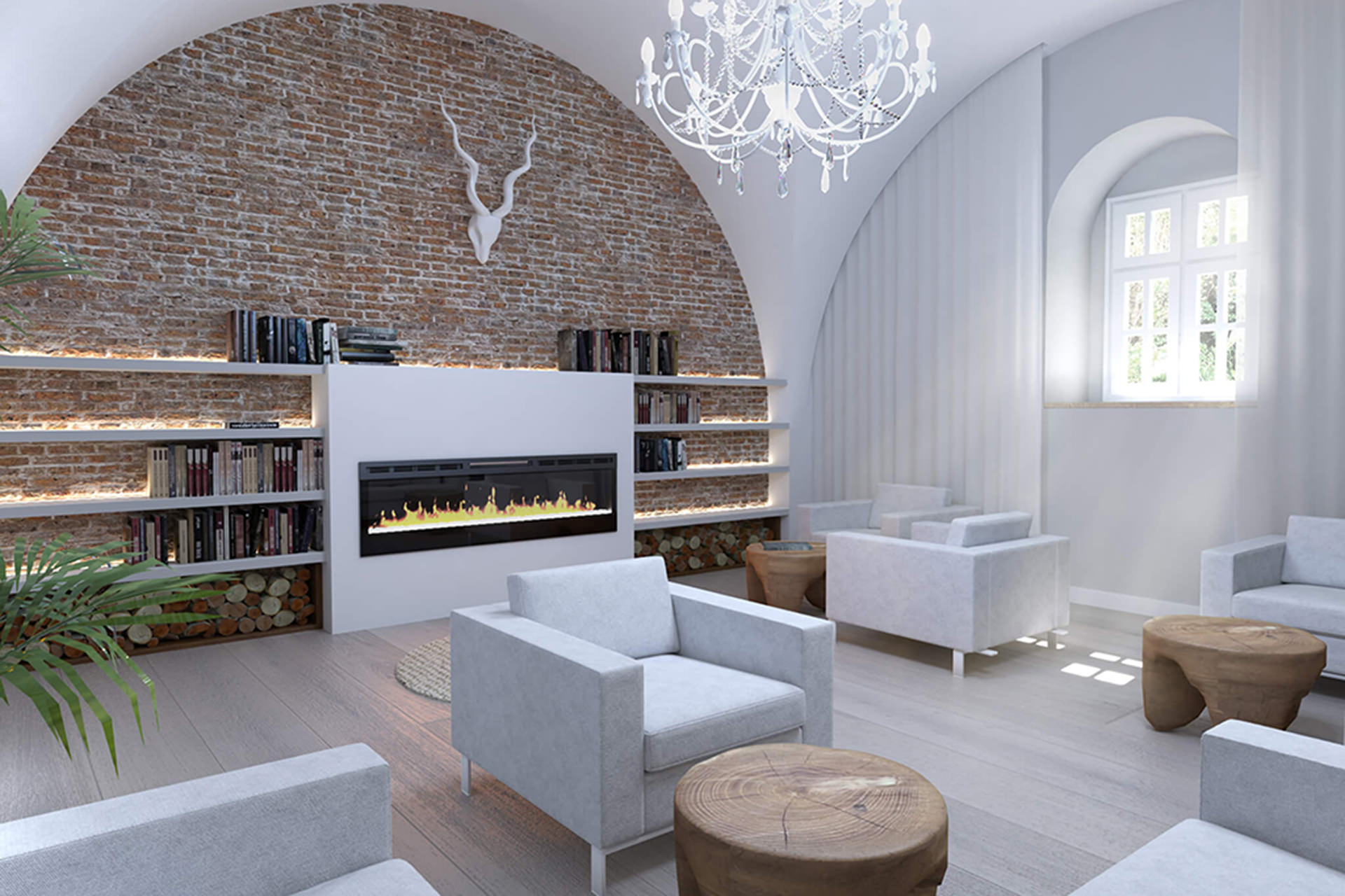 Bibliothek im Aufenthaltsbereich vom Hotel