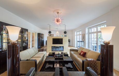 Designkonzept, Interieur Design und Innenarchitektur Wohnzimmer Villa