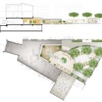Architektonischer Plan des Außenbereichs im Waldschlösschen Dresden
