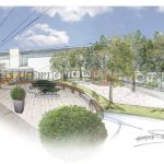 Skizze des gestalteten Vorplatzes im Waldschlösschen Dresden