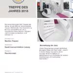 Auszeichnung Treppe des Jahres 2018 von Nautilus Treppen