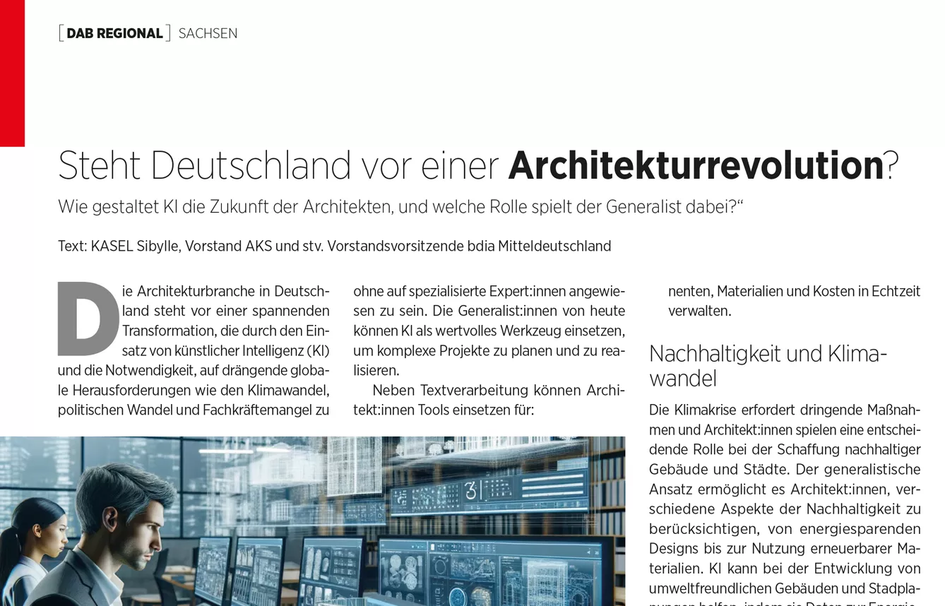 Steht Deutschland vor einer Architekturrevolution? Wie gestaltet KI die Zukunft der Architekten? DAB